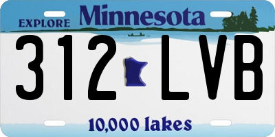 MN license plate 312LVB