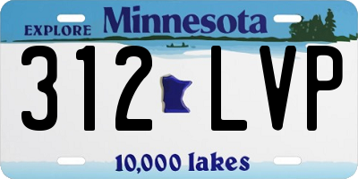 MN license plate 312LVP