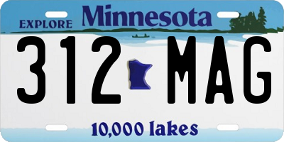 MN license plate 312MAG