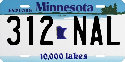 MN license plate 312NAL