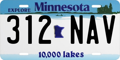 MN license plate 312NAV