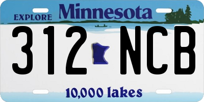 MN license plate 312NCB