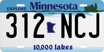 MN license plate 312NCJ