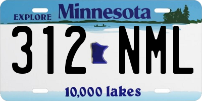 MN license plate 312NML