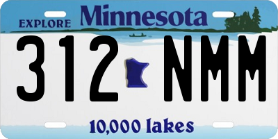 MN license plate 312NMM