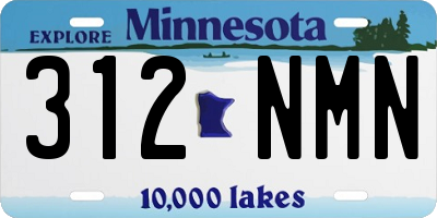 MN license plate 312NMN