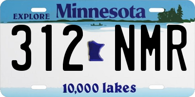MN license plate 312NMR