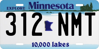 MN license plate 312NMT