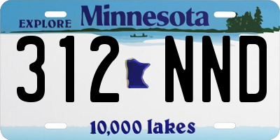 MN license plate 312NND
