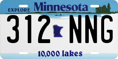 MN license plate 312NNG