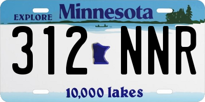 MN license plate 312NNR