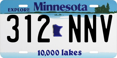 MN license plate 312NNV