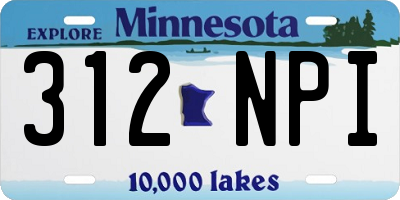 MN license plate 312NPI