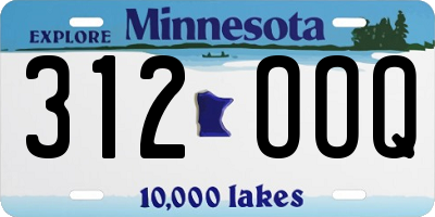 MN license plate 312OOQ