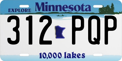 MN license plate 312PQP