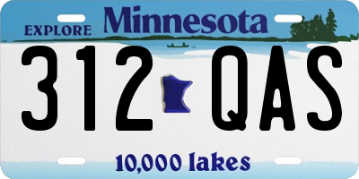 MN license plate 312QAS