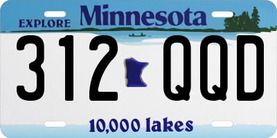 MN license plate 312QQD