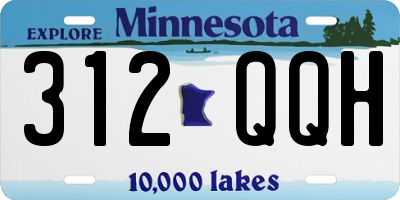 MN license plate 312QQH
