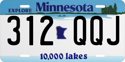 MN license plate 312QQJ