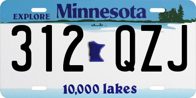 MN license plate 312QZJ