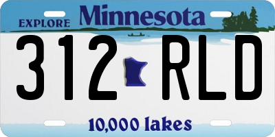 MN license plate 312RLD
