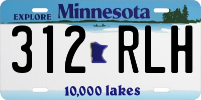 MN license plate 312RLH