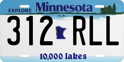MN license plate 312RLL