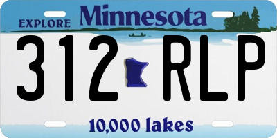 MN license plate 312RLP