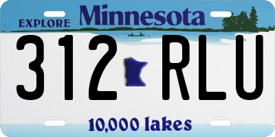 MN license plate 312RLU
