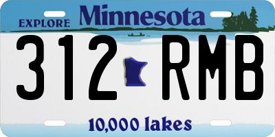 MN license plate 312RMB