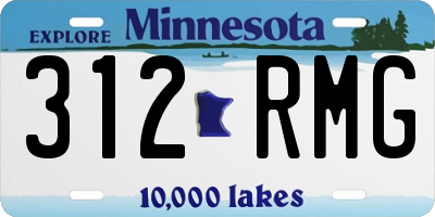 MN license plate 312RMG