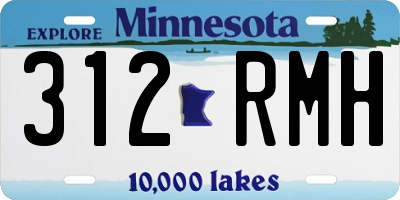 MN license plate 312RMH