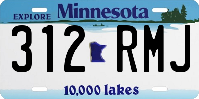 MN license plate 312RMJ