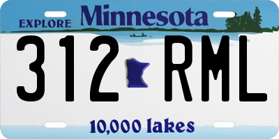 MN license plate 312RML
