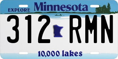 MN license plate 312RMN