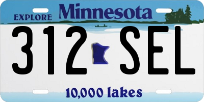 MN license plate 312SEL
