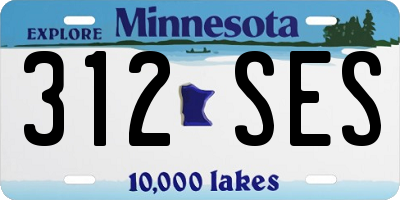 MN license plate 312SES