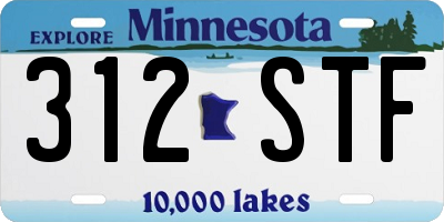 MN license plate 312STF
