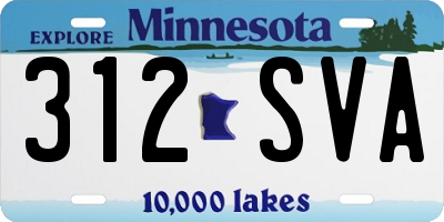MN license plate 312SVA