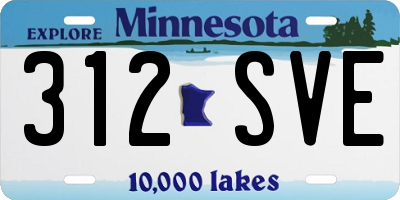 MN license plate 312SVE