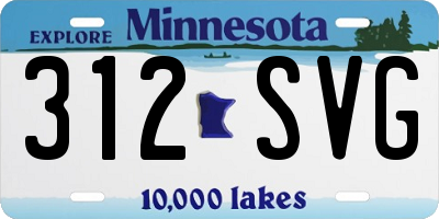 MN license plate 312SVG