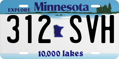 MN license plate 312SVH