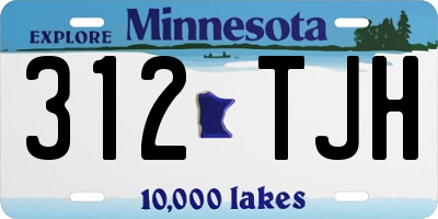 MN license plate 312TJH