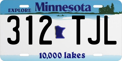 MN license plate 312TJL