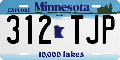 MN license plate 312TJP