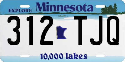 MN license plate 312TJQ