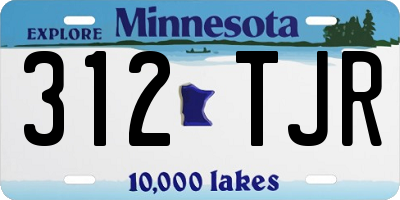 MN license plate 312TJR