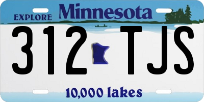 MN license plate 312TJS
