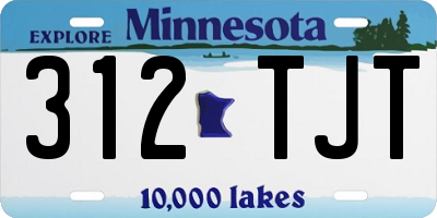 MN license plate 312TJT