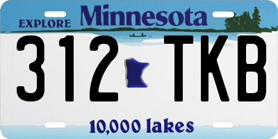 MN license plate 312TKB